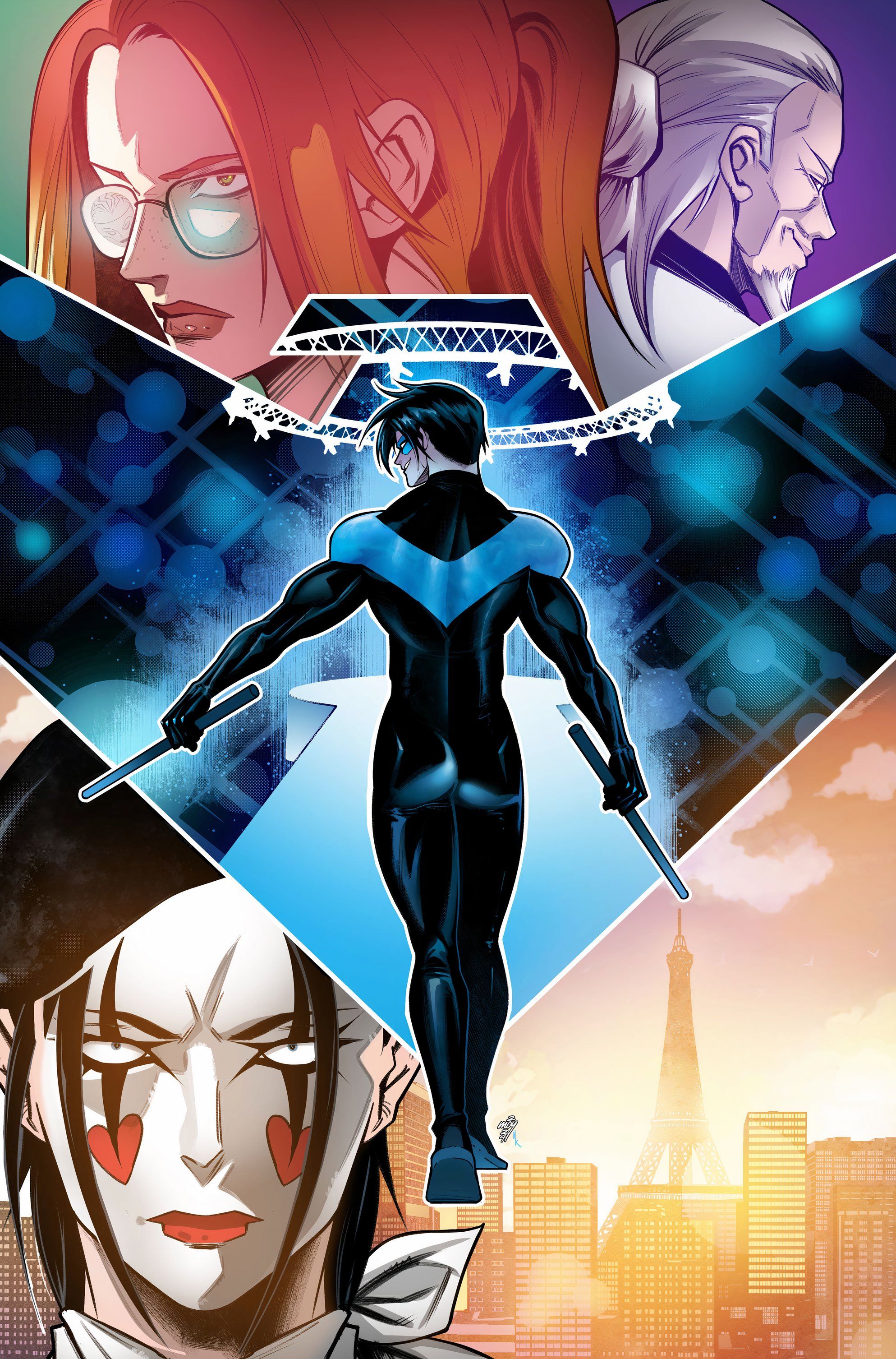 Cover for DC&rsquo;s new mobile exclusive series &ldquo;Nothing Butt Nightwing,&rdquo; featuring Dick Grayson from behind.