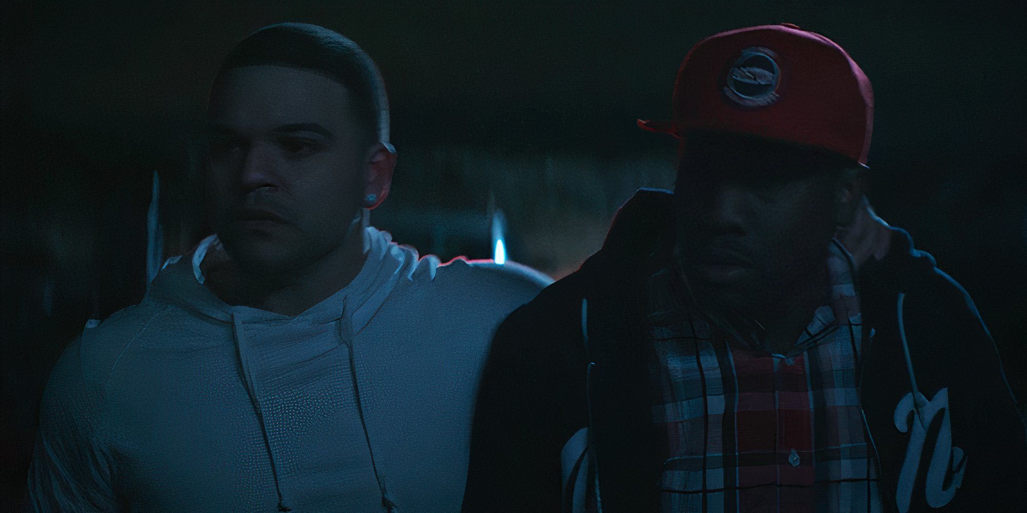 Odin Lloyd and Aaron Hernandez in American Sports Story episode 8