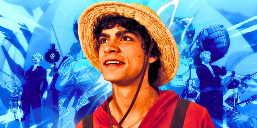 Custom image of live-action Luffy and One Piece anime