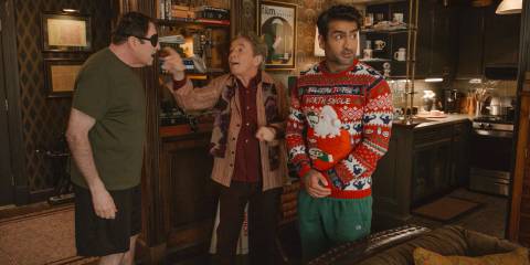 Oliver (Martin Short) tells Vince Fish and Rudy Thurber that Mabel is Marshall P. Pope's hostage in Only Murders in the Building Season 4 Ep 10