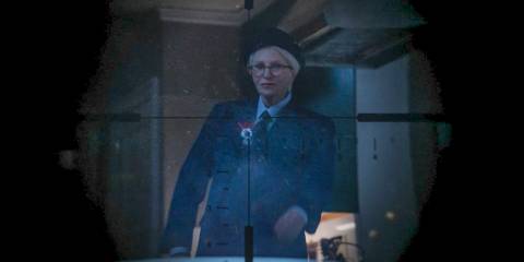 Sazz (Jane Lynch) gets shot in the chest in Only Murders in the Building Season 4 Ep 10