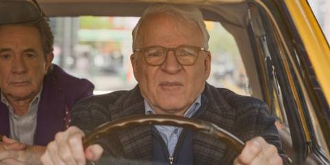 Oliver (Martin Short) driving to his sister Doreen's house in Only Murders in the Building Season 4 Episode 7