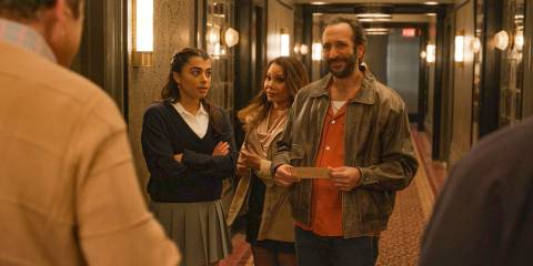 Ana, Inez and Alfonso receive a postcard from Dudenoff in Only Murders in the Building Season 4 Episode 8