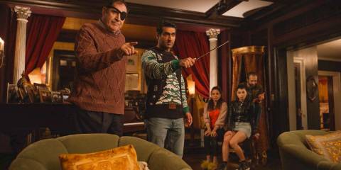 The Westies explaining their friendship with Dudenoff in Only Murders in the Building Season 4 Episode 8