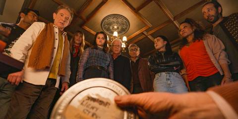 Oliver, Mabel, Charles and the actors shocked to learn that there is a recording of Dudenoff in Only Murders in the Building Season 4 Episode 8