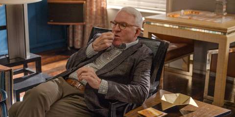 Charles (Steve Martin) applying lip balm in Only Murders in the Building Season 4 Episode 9