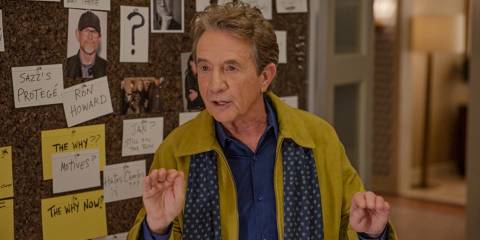 Oliver (Martin Short) shares his ridiculously plan to bump into Ron Howard in Only Murders in the Building Season 4 Episode 9