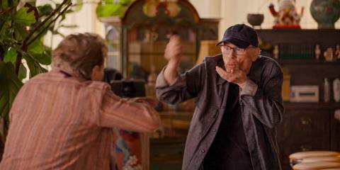 Ron Howard and Oliver playing the hot soup prank in Only Murders in the Building Season 4 Episode 9