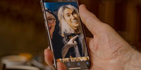 A photograph of Sazz with his protégé in Only Murders in the Building Season 4 Episode 9