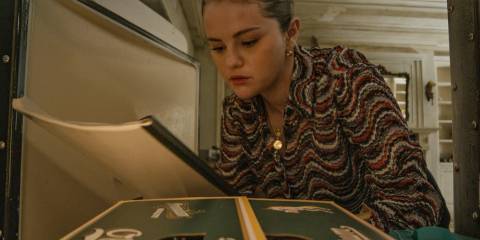 Mabel (Selena Gomez) discovers a script written by Zass among the beers in Only Murders in the Building Season 4 Episode 9