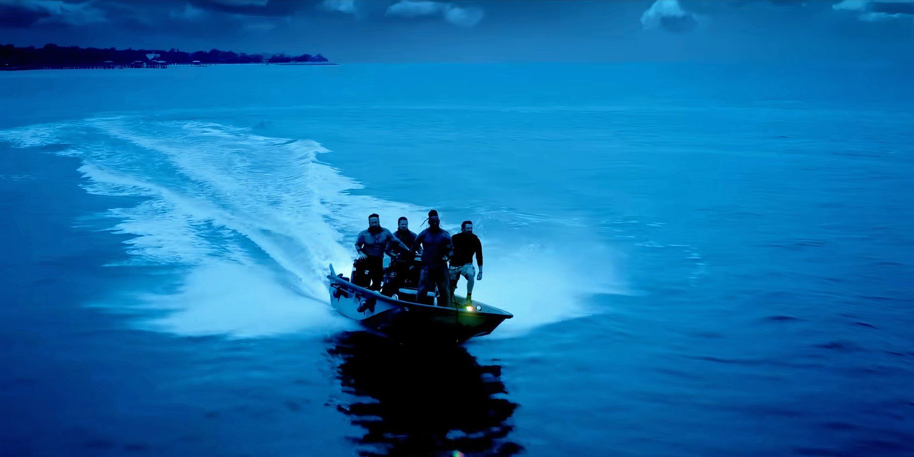 Other treasure hunters on a boat in Outer Banks season 4