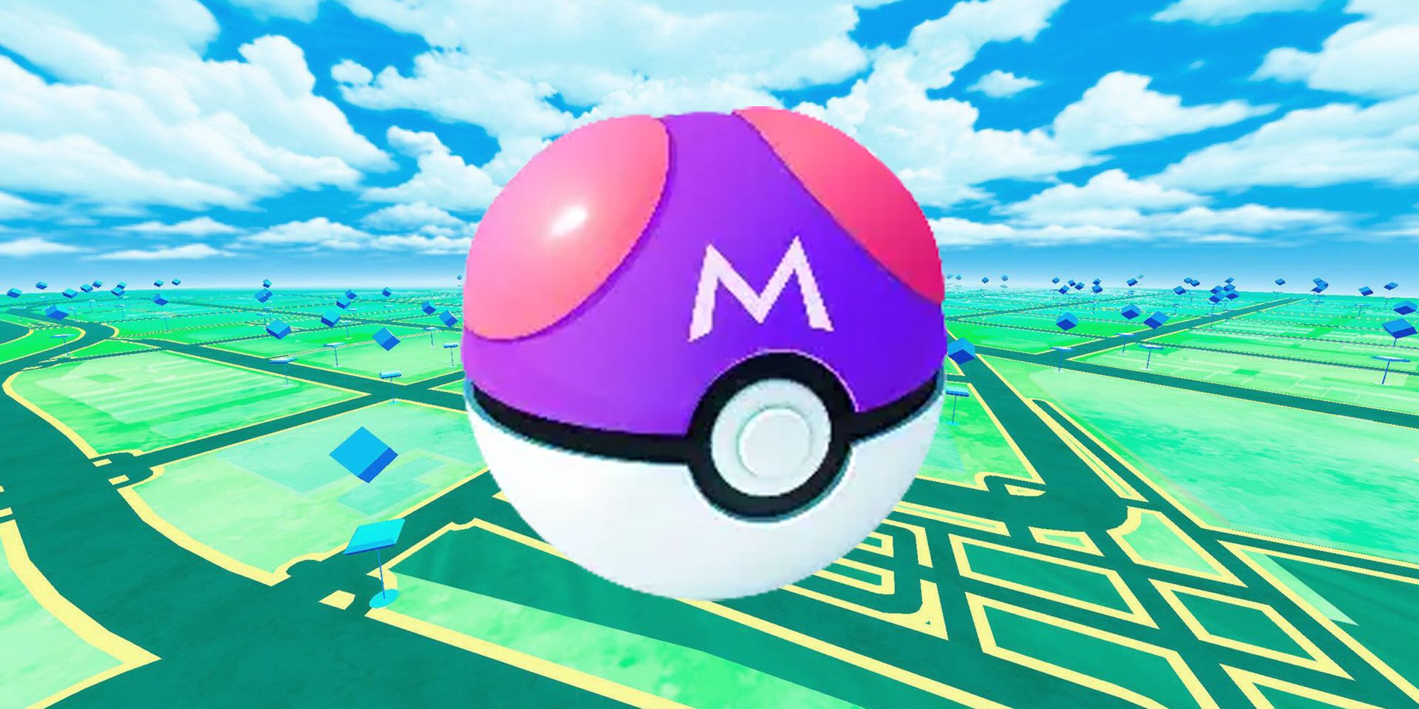 A Master Ball on the Pokemon GO map