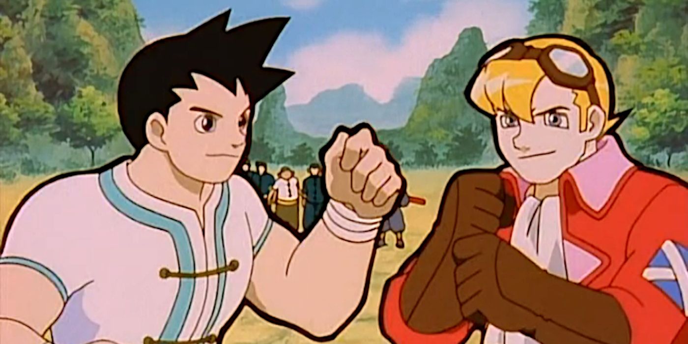 Power Stone anime Falcon and Wang-Tang