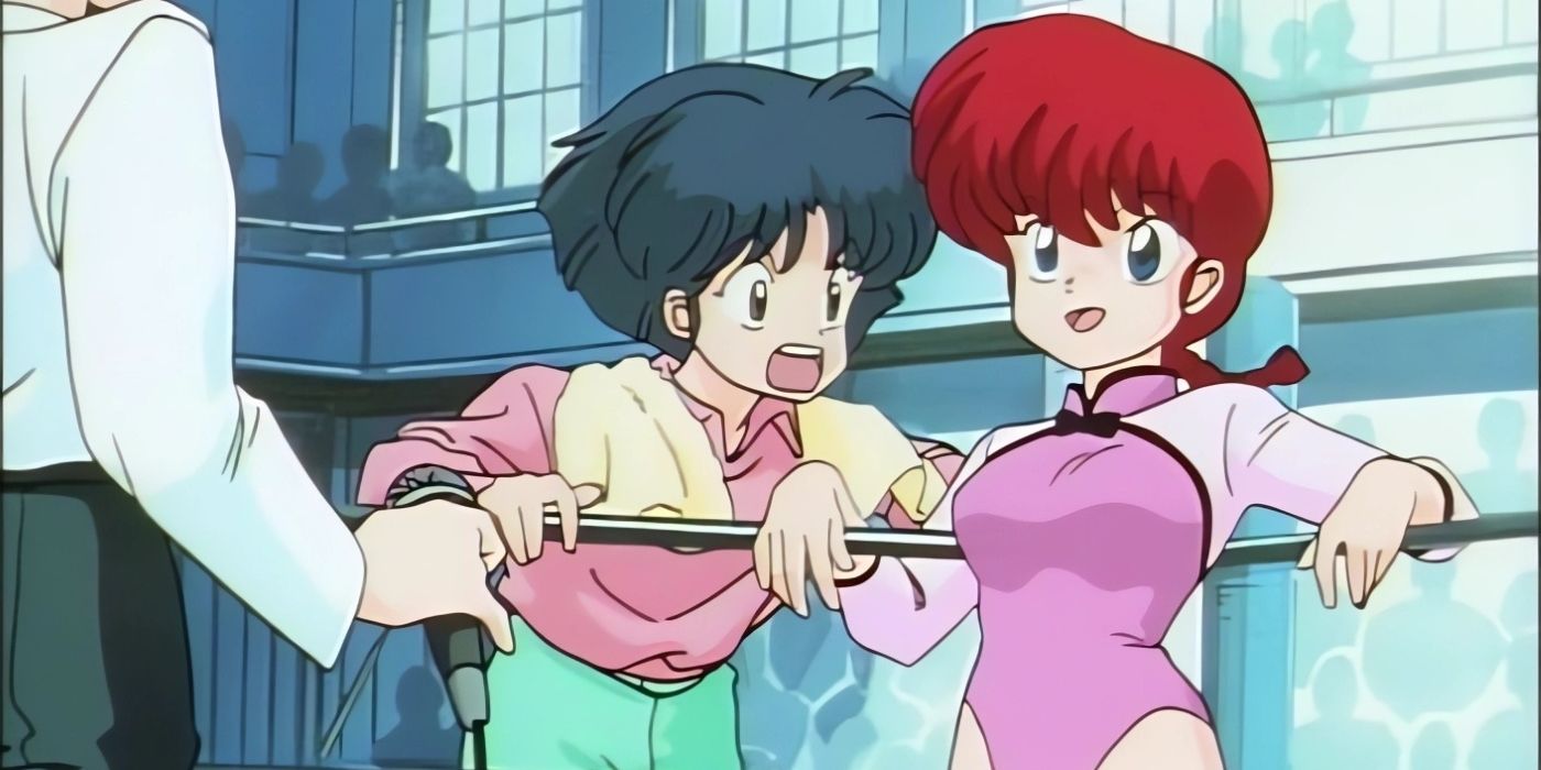 Ranma reveals his name in front of the whole school in episode 13. 