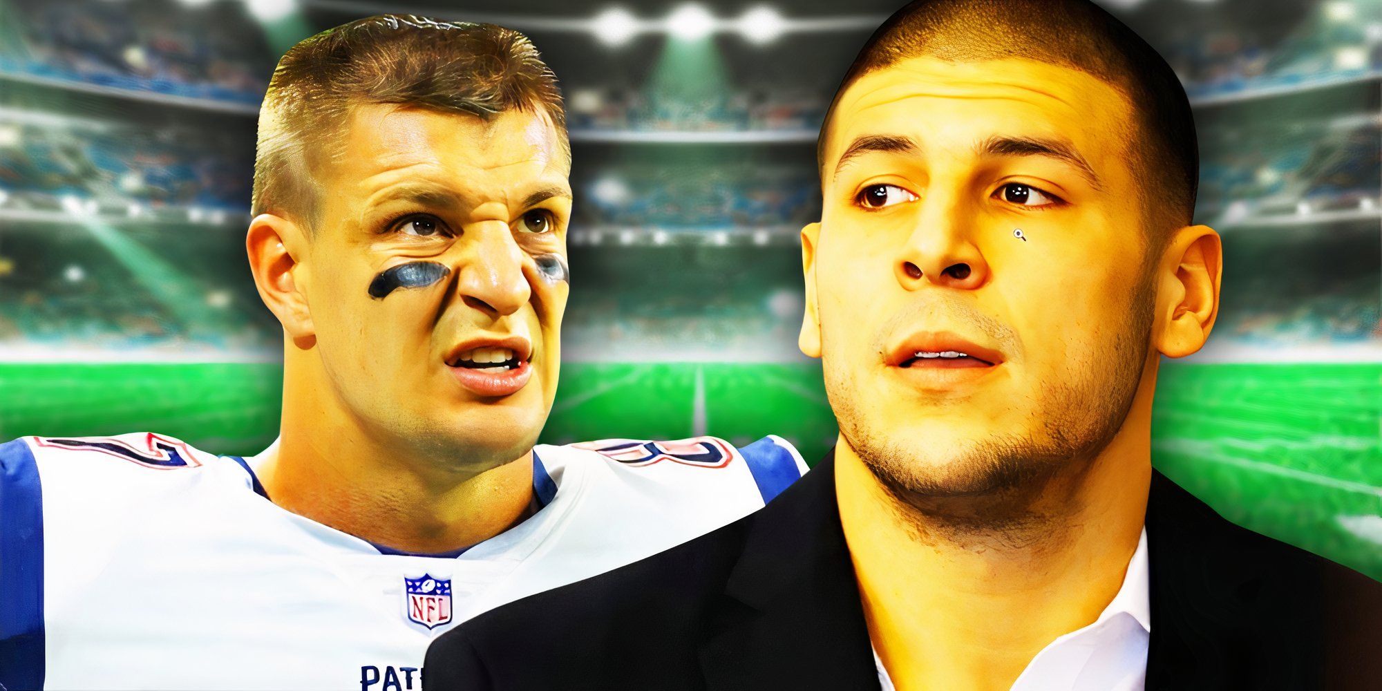 realiame gyvenime Robas Gronkowskis ir Aaronas Hernandezas