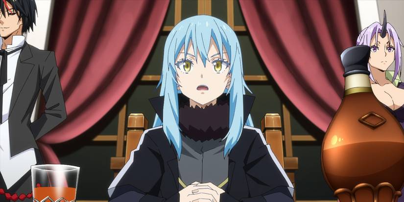 Rimuru in his infamous meeting room from season 3.