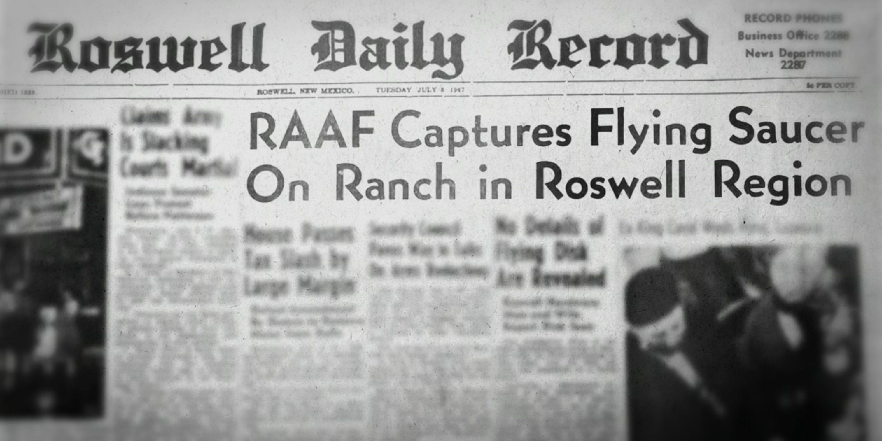 An Article About The Roswell UFO Incident In Netflix's Unsolved Mysteries Volume 5, Episode 4, 