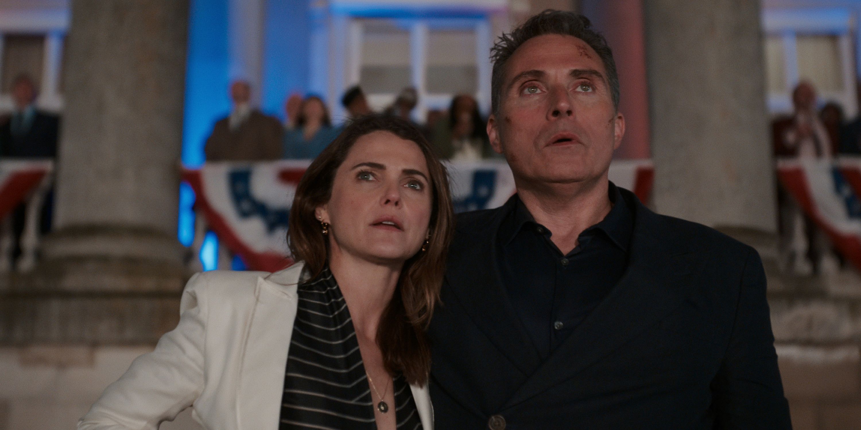 Keri Russell & Rufus Sewell Hash Out Their Differing Perspectives On Playing Politics In The Diplomat Season 2