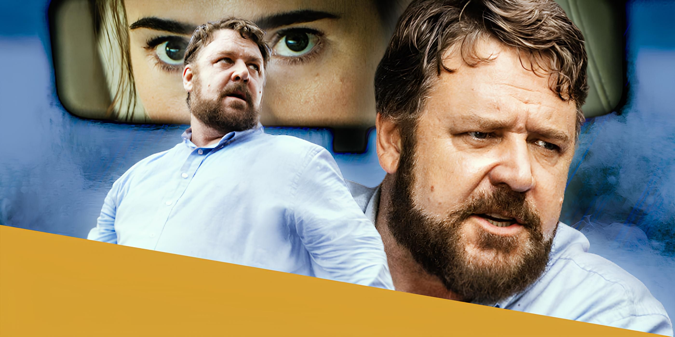 Russell Crowe as Tom Cooper and Caren Pistorius as Rachel Hunter in Unhinged