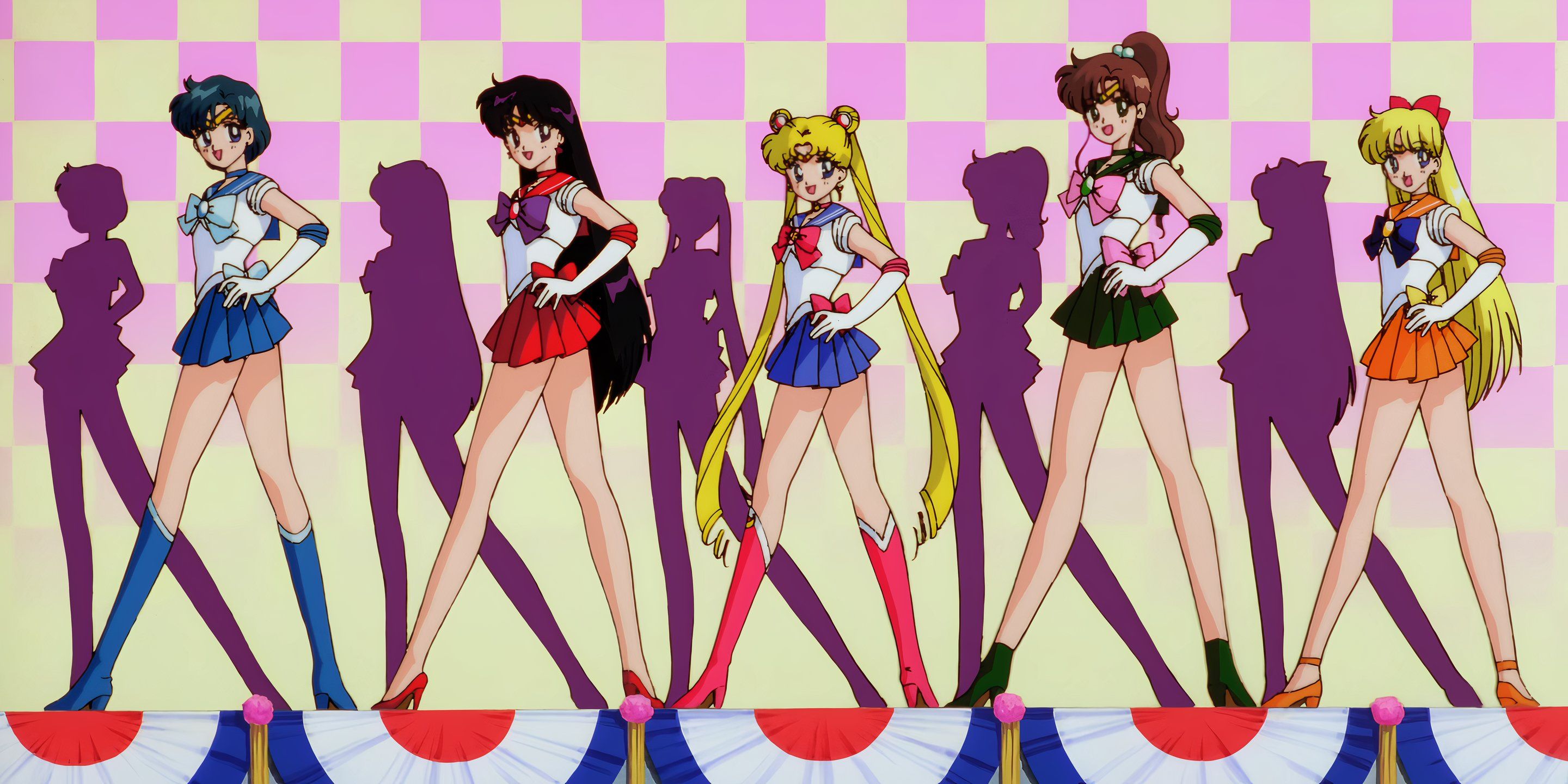 Sailor Guardians lineup from Sailor Moon R The Movie.