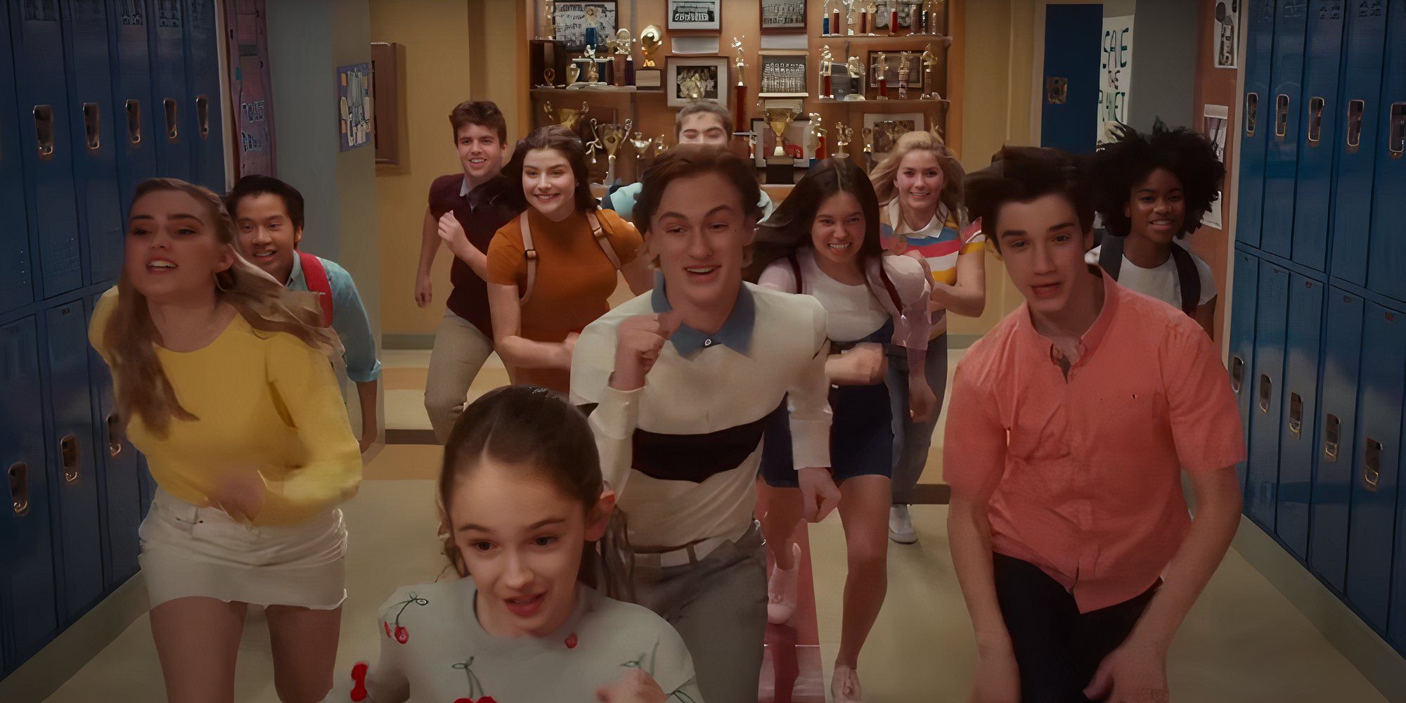 The kids all sing You Can Do You at school in the hallway in American Housewife the musical episode