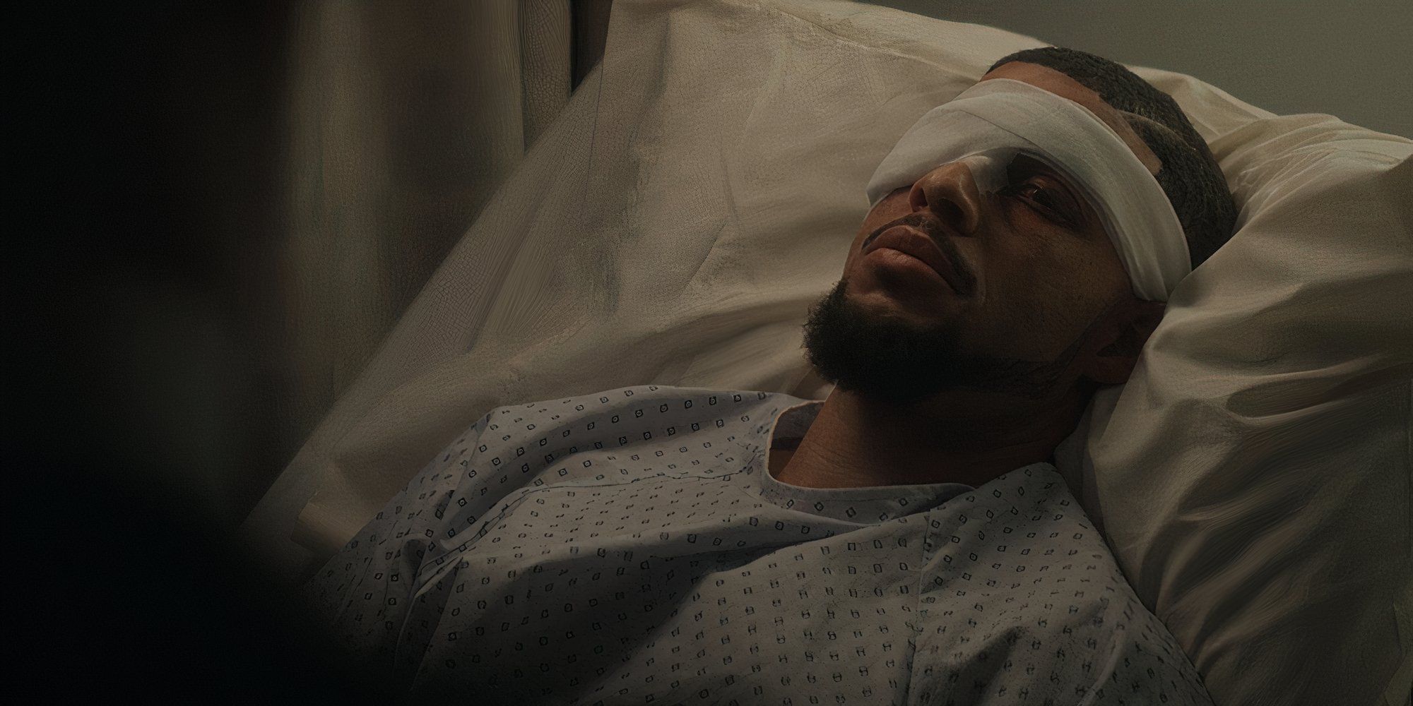 Sherrod in hospital in American Sports Story episode 7