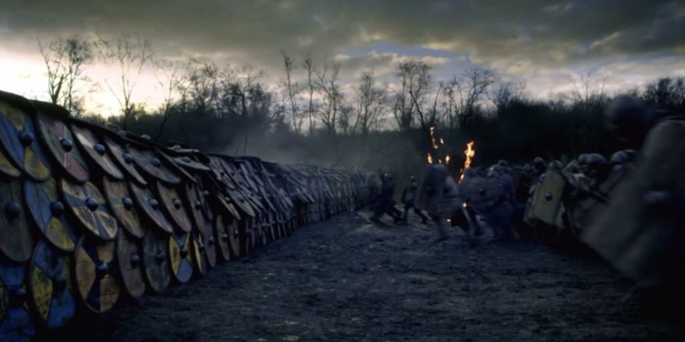 Shield wall in first episode of The Last Kingdom