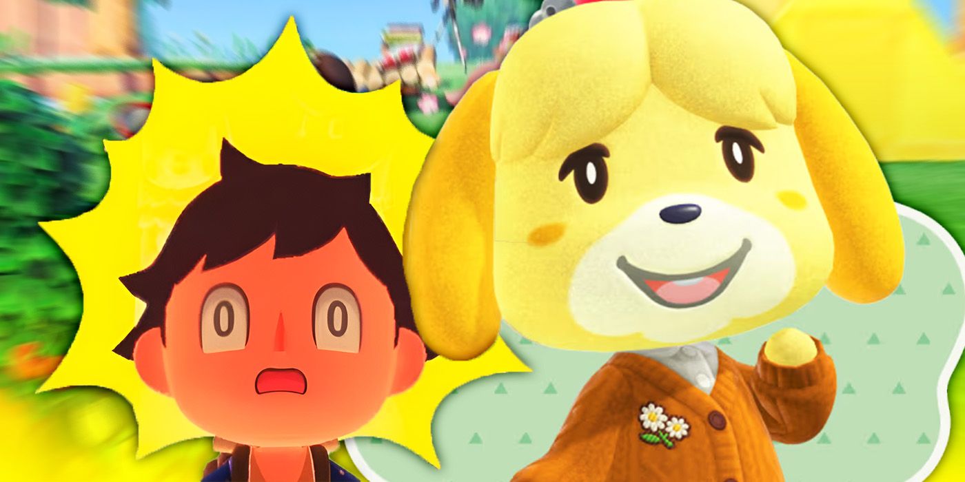 Shocked character from Animal Crossing with a villager