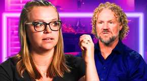 Sister Wives’ Madison Brush looks shocked and Kody Brown appears angry.