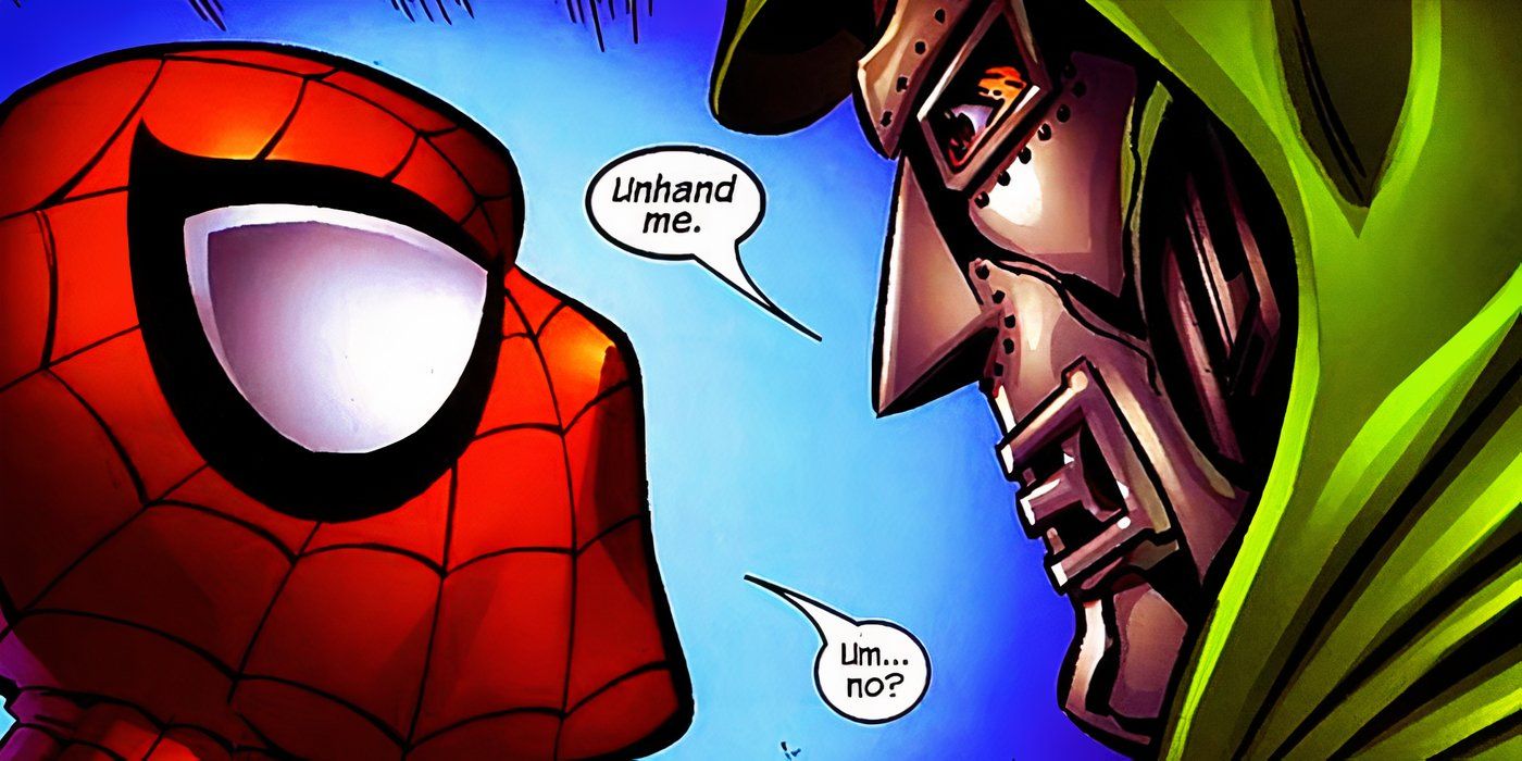 Spider-Man and Doctor Doom face-to-face in Marvel Comics