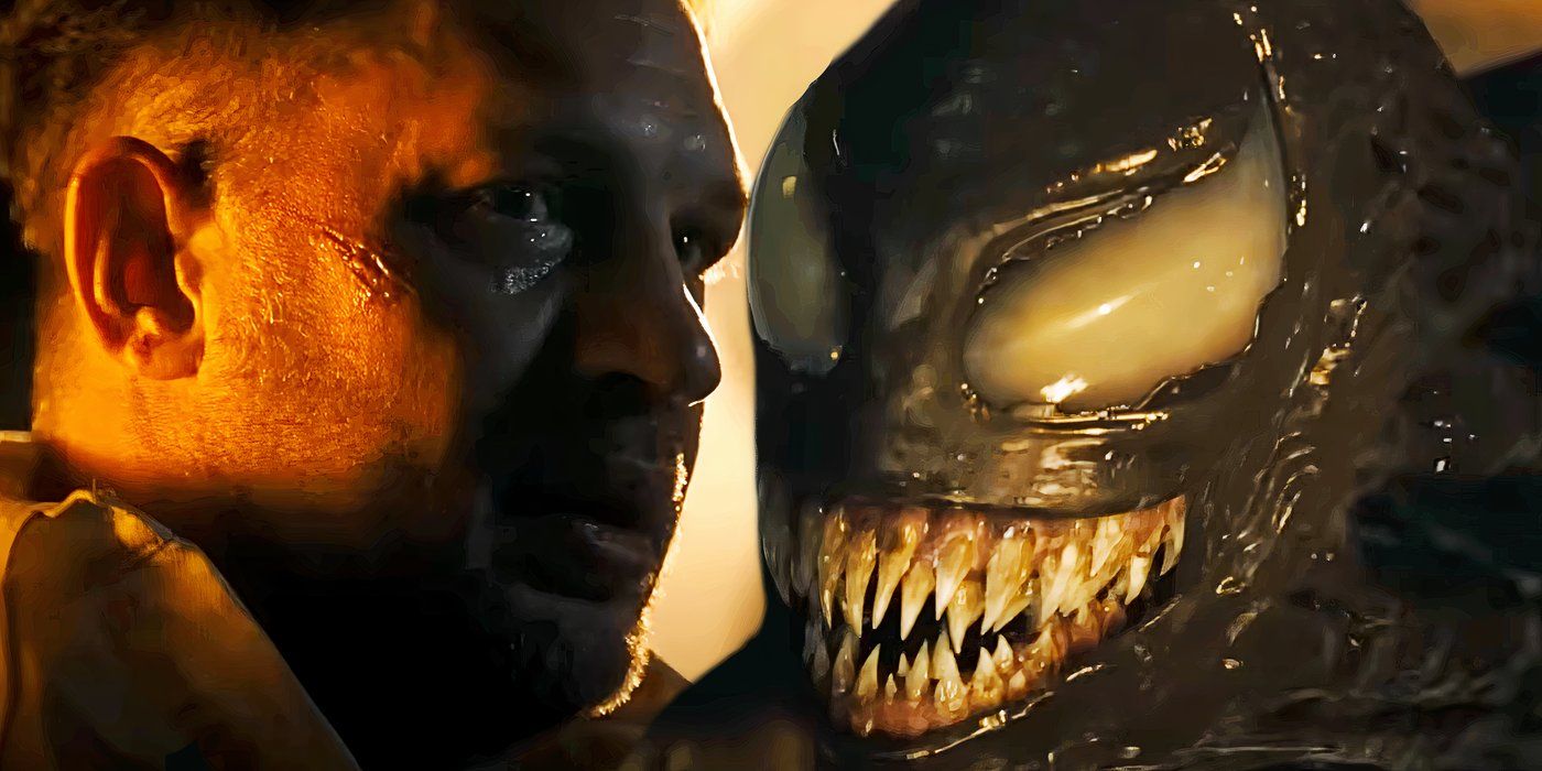 Split image of Venom and Eddie Brock from Venom The Last Dance trailer and movie ending