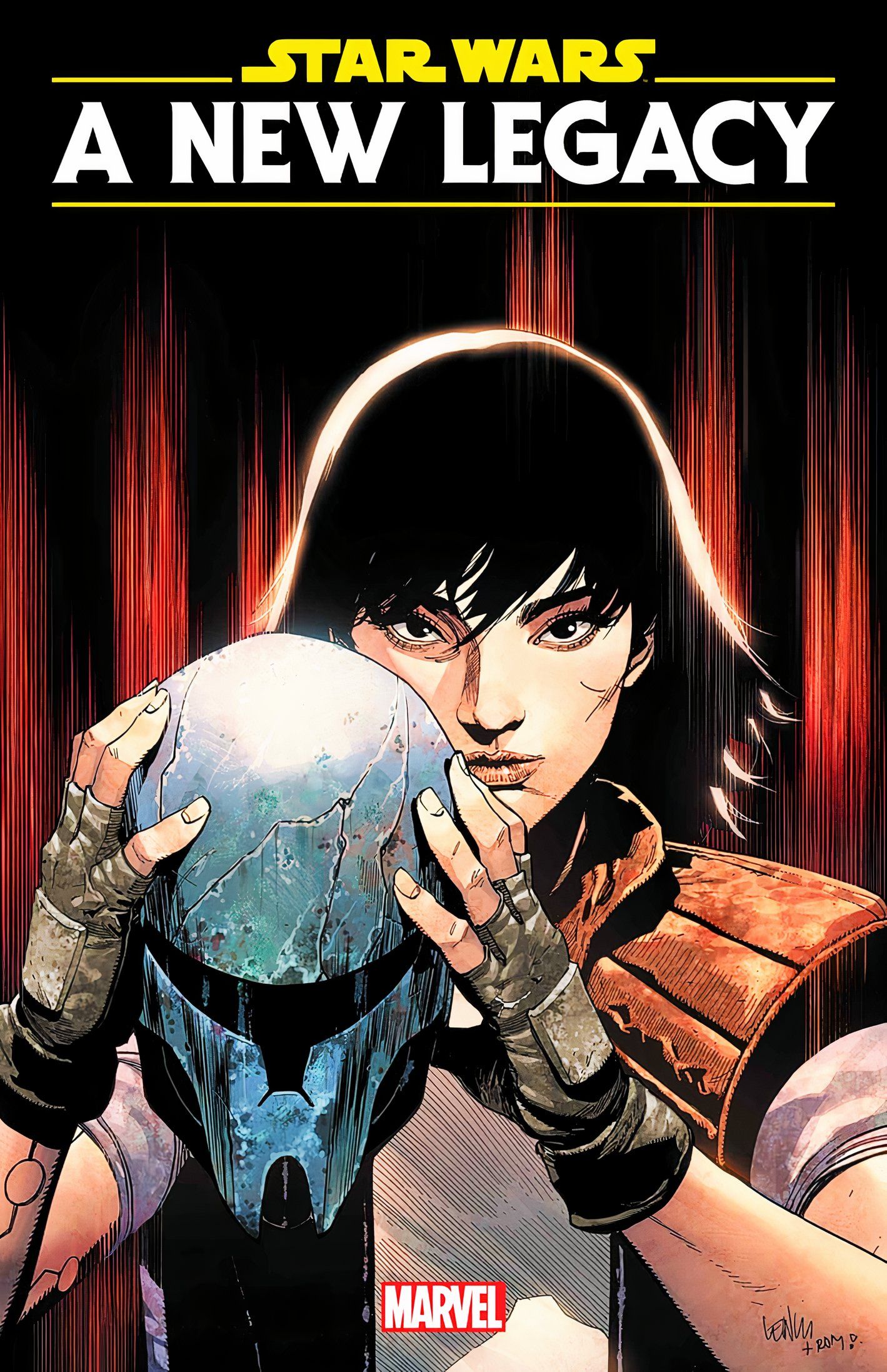 Capa variante de Star Wars A New Legacy #1, Doutora Aphra com a máscara de Darth Momin