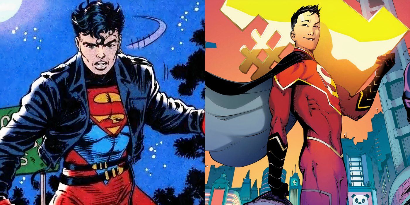  Kon-El, aka Superboy, and Kong Kenan, aka Super-Man, side by side comparison.