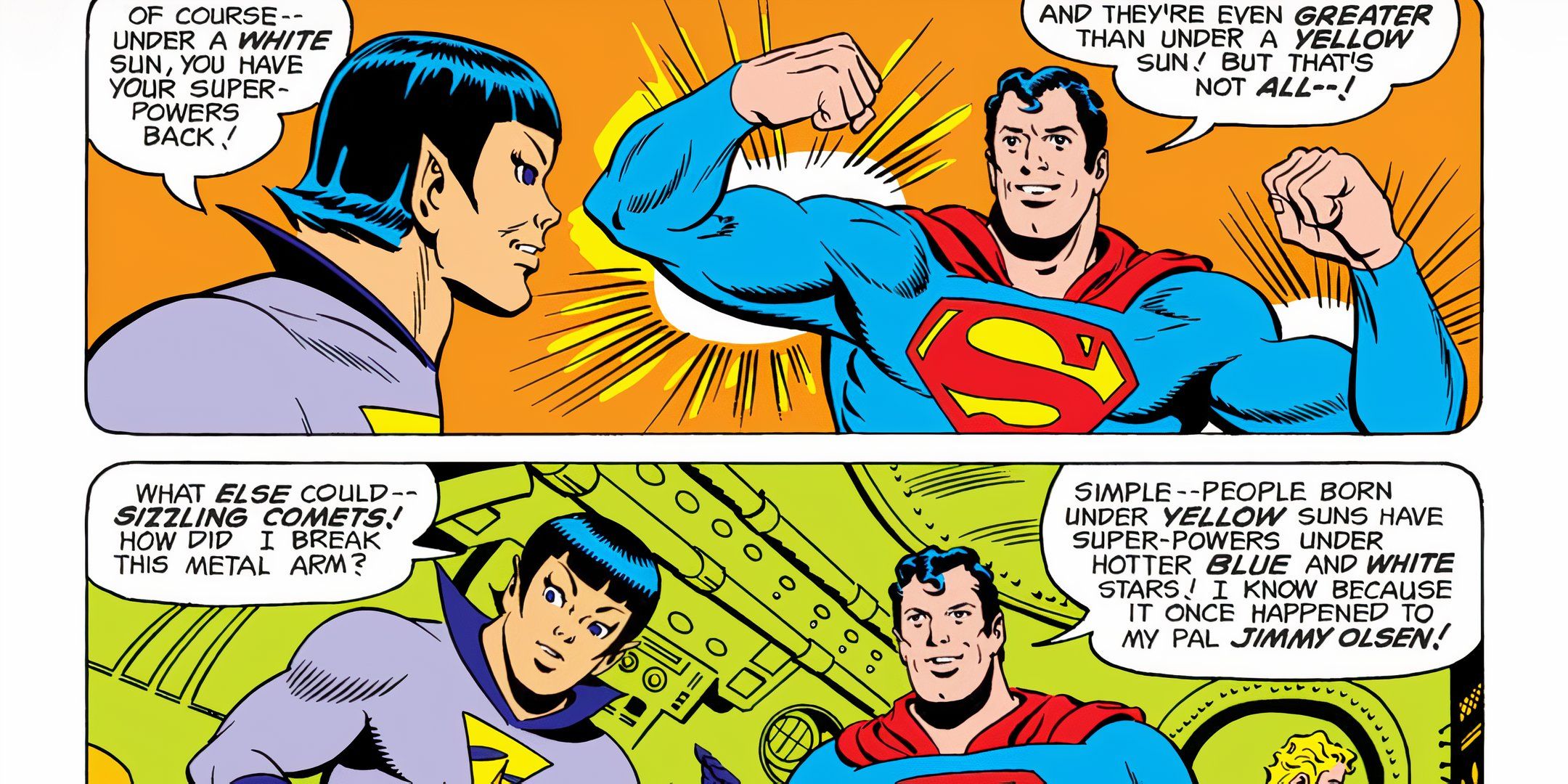 Superman and Zan Are Powerful Under a White Dwarf Star DC