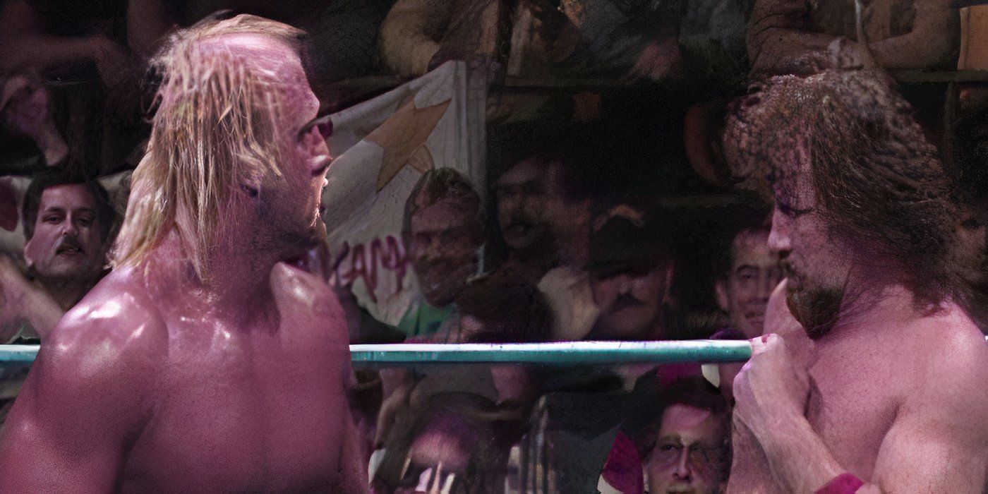 Terry Funk and Hulk Hogan in Saturday Nights main event