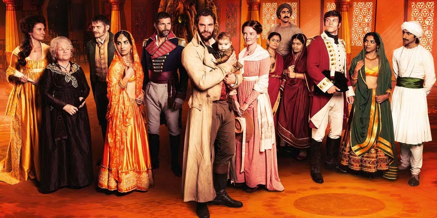 The Beecham family in a cast photo in Beecham House