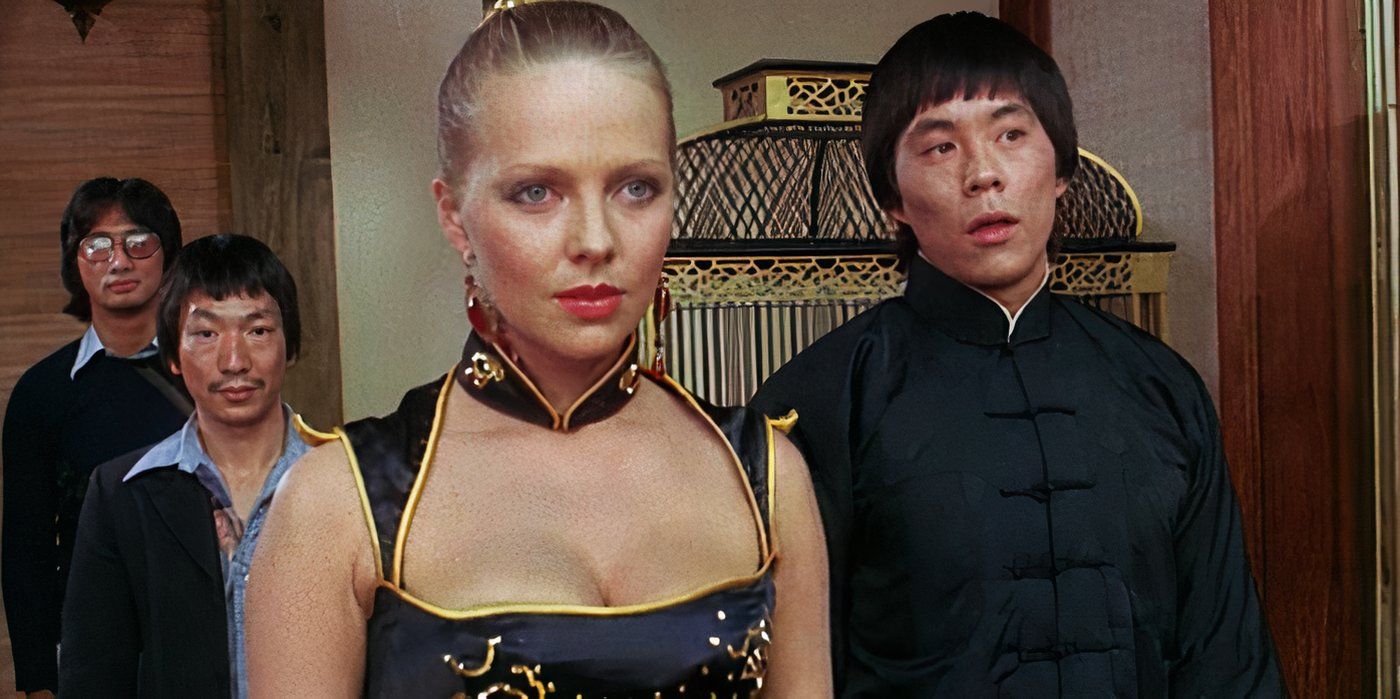 The Kentucky Fried Movie (1977) One of the scnes with a white woman in oriental dress with asian co-stars in the background