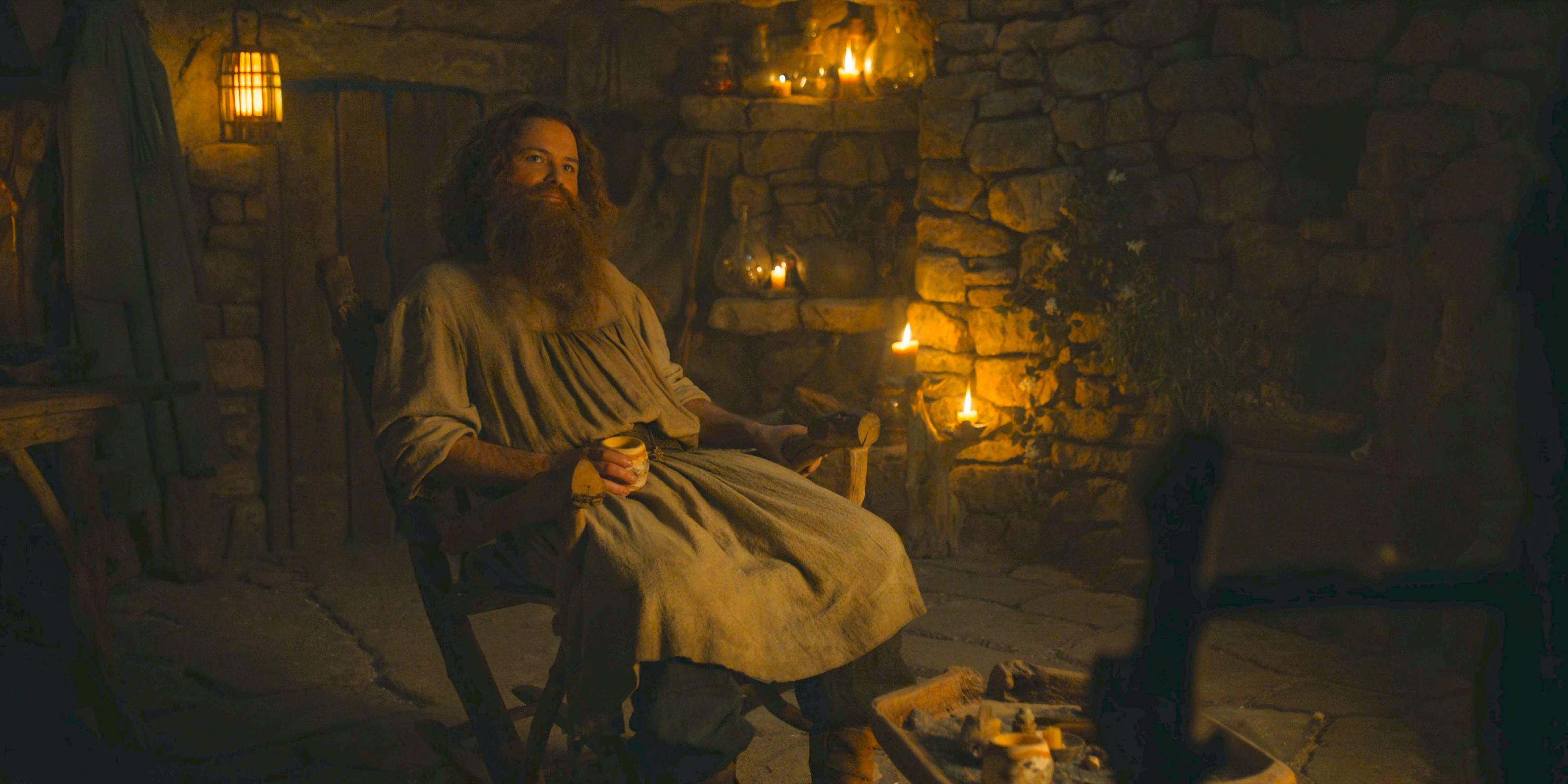 Tom Bombadil (Rory Kinnear) knows the new name of the stranger, Gandalf in The Lord of the Rings: The Rings of Power Season 2 Episode 8