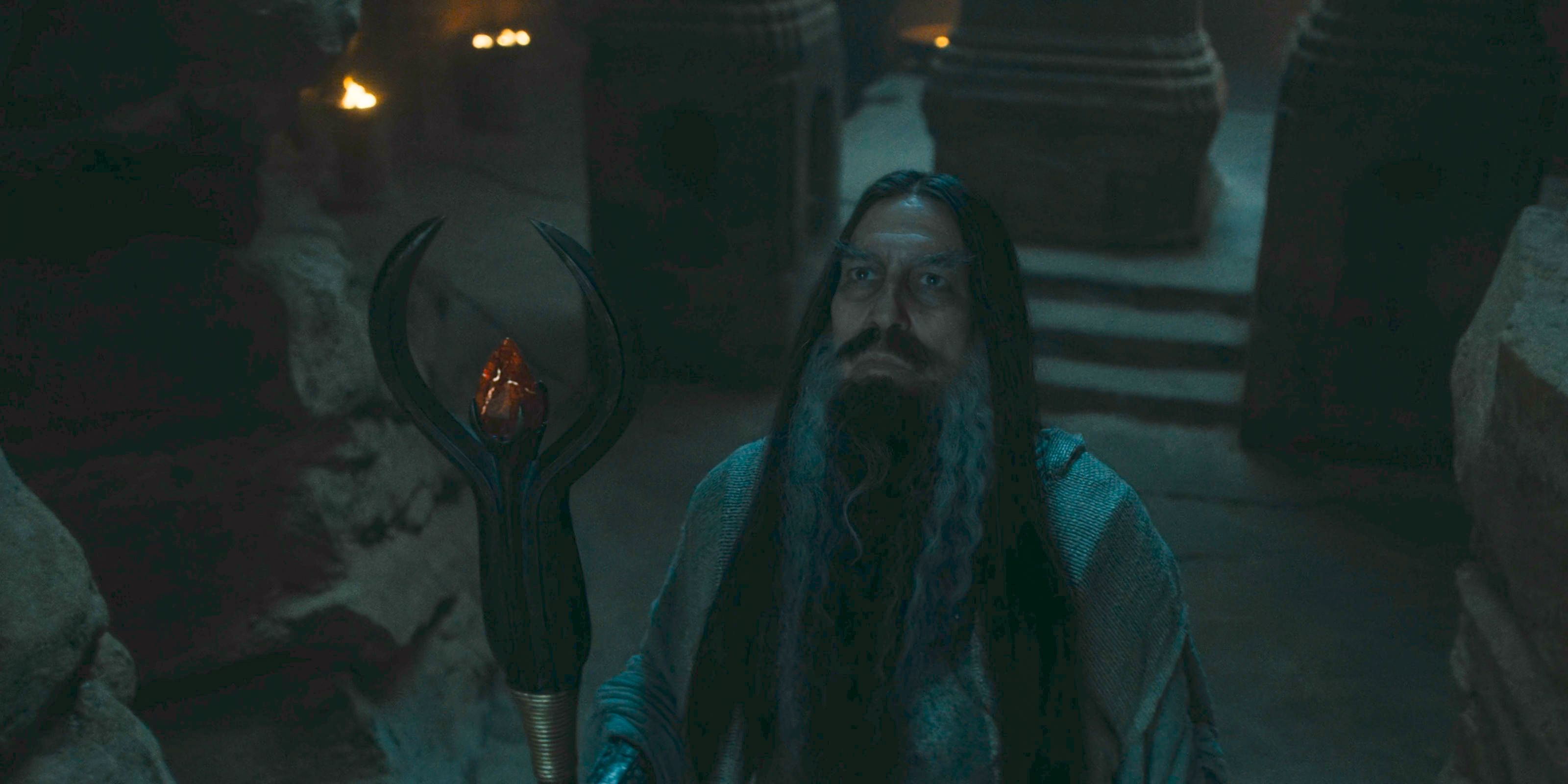 Dark Wizard (Ciarán Hinds) in The Lord of the Rings: The Rings of Power Season 2 Episode 8