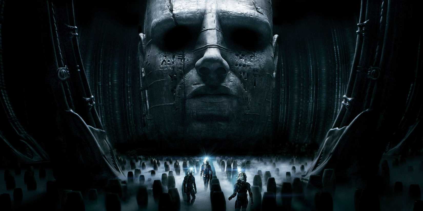 The inside of the cave in Prometheus which includes a face
