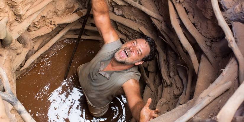 Russell Crowe Shouting With Glee In The Water Diviner