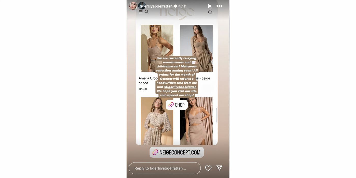 Tigerlily Taylor on 90 Day Fiance on Instagram promoting her collaboration with Adnan