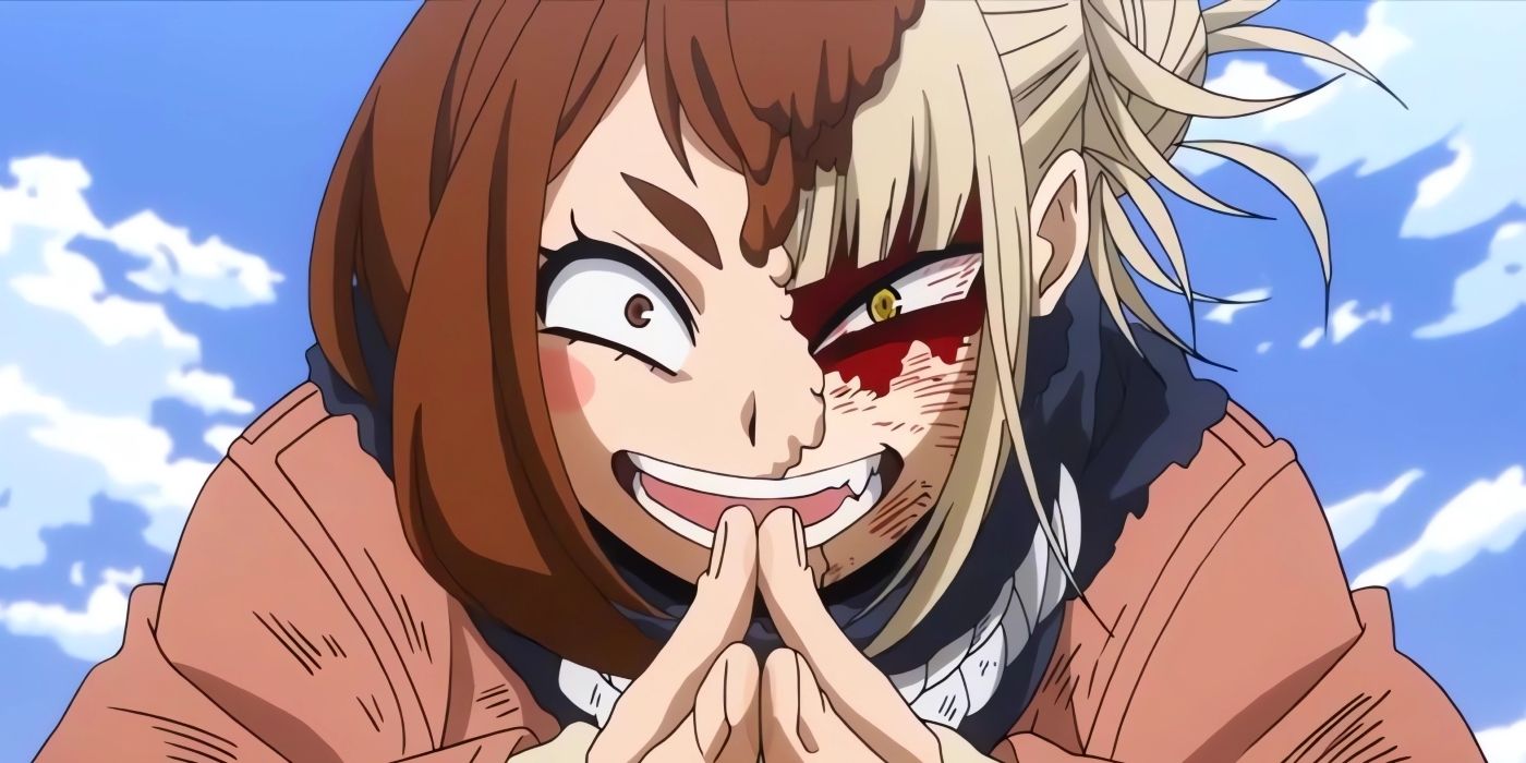 O rosto de Toga derreteu depois de tentar se tornar Uraraka pela primeira vez.