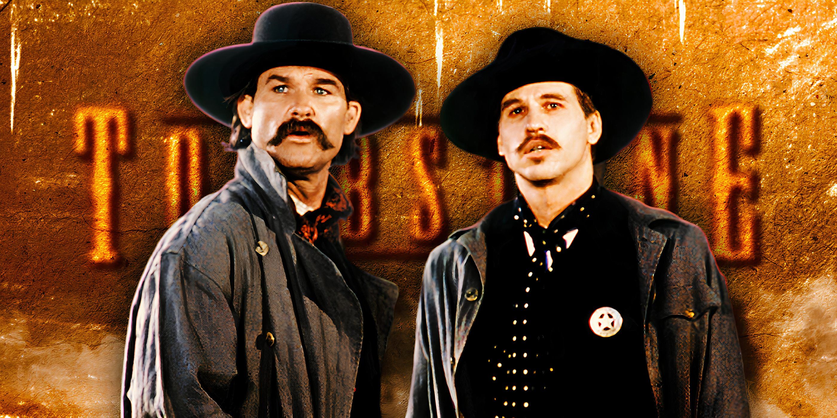 Kurt Russell kaip Wyatt Earp ir Val Kilmer kaip Doc Holiday filme Tombstone