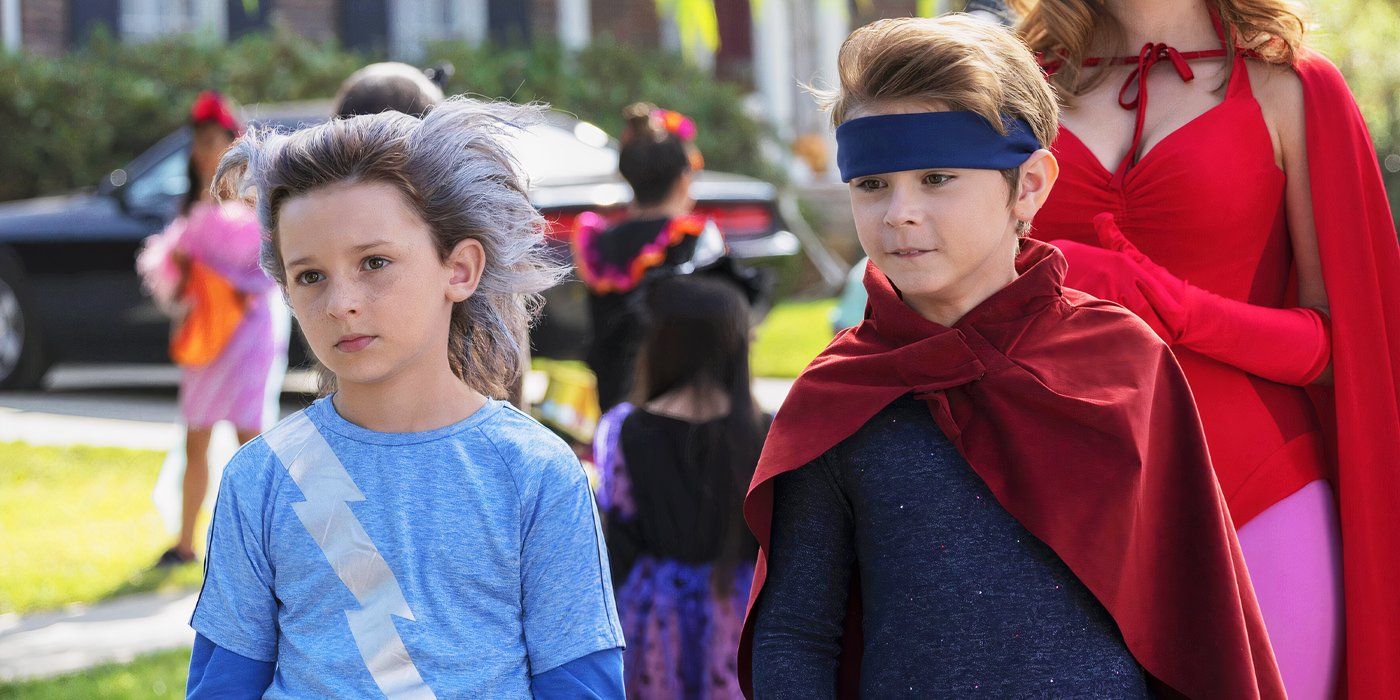 Tommy and Billy Maximoff in Halloween costumes in WandaVision