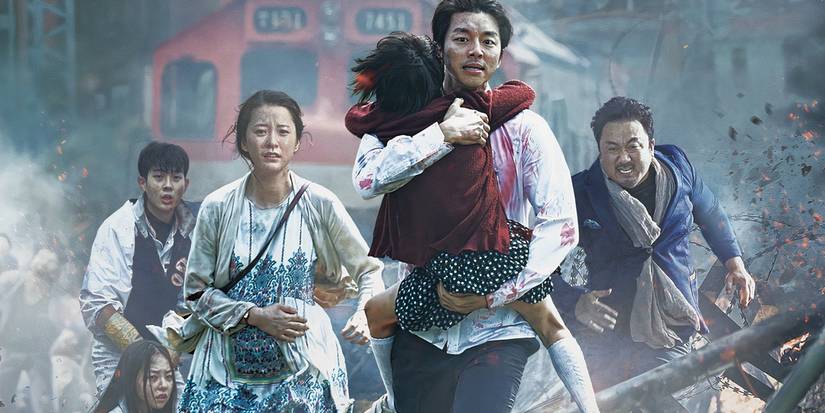 The characters running in fear in Train to Busan