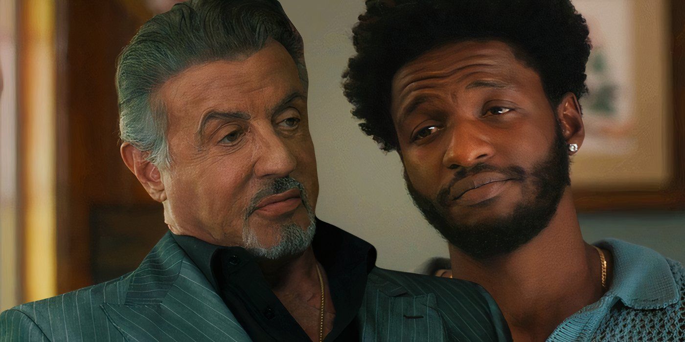 Dwight Manfredi (Sylvester Stallone) and Tyson Mitchell (Jay Will) in Tulsa King season 2, episode 6