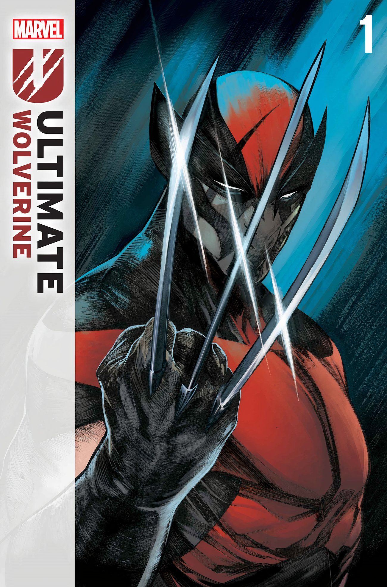 Arte da capa em quadrinhos de Ultimate Wolverine #1 por Alessandro Cappuccio