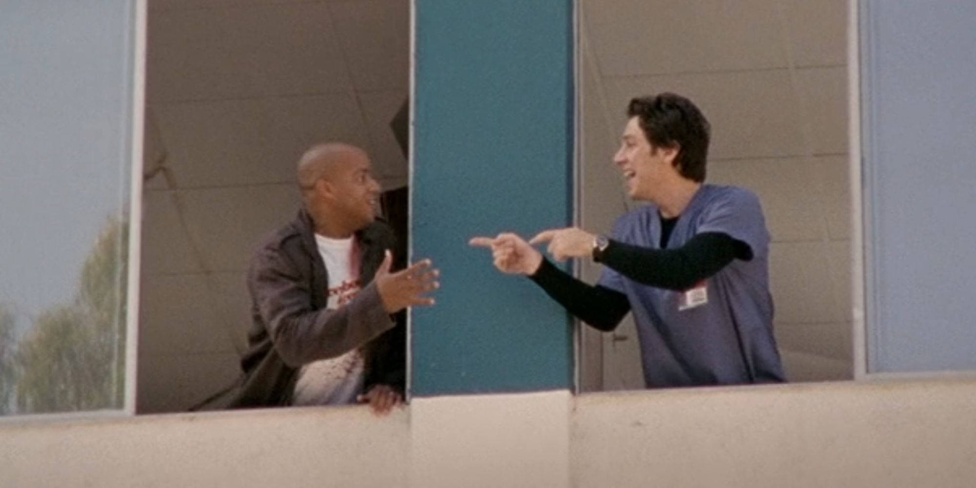 Donald Faison como el turco se refiere a Zach Braff como JD en Scrubs