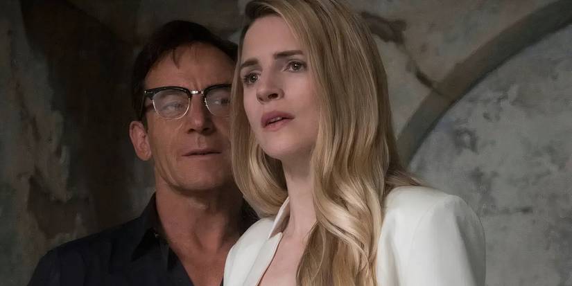 Jason Isaacs and Brit Marland in The OA